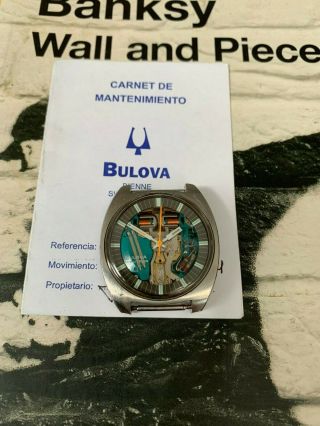 Vintage Bulova Accutron 214 Spaceview Stainless Steel Watch