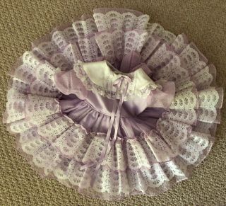 Vintage Martha’s Miniatures We’re Fussy Pageant Dress Ruffles Lilac Girls 3t