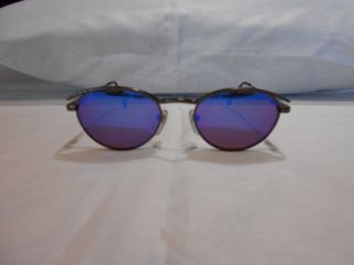 Vintage Revo Serpent Stealth Blue Violet Mirror Sunglasses 1114/054