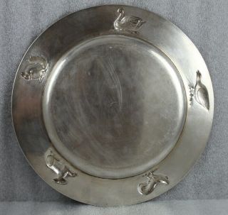 Kalo Hand Wrought Sterling Silver Chicago Arts and Crafts Child’s Plate 9 ¼” 6