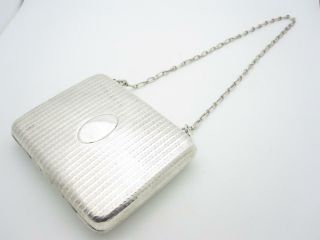 Vintage Tiffany & Co.  Sterling Silver Small Clutch Evening Purse With Chain