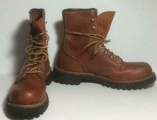 Vintage Men’s Red Wing Irish Setter Leather Boots - Model 890 Us Size 8a Narrow