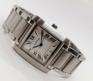 Vintage Cartier Made In Swiss Wristwatch For Men 