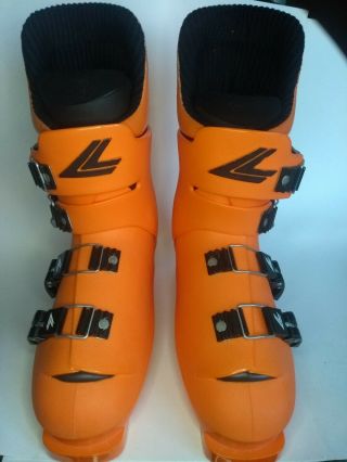 Vtg Lange Ski Boots Orange Made In Italy Mens Sz 10.  5 Xlr Rx Downhill Skiing