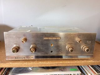 Rare Vintage Acoustech Model V Solid State Amplifier Clear Demo Model