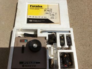 Vintage Futaba 2 Channel Radio Fp - 2f Complete Box Wheel System Rc Racing History