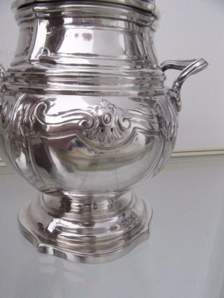Gorgeous late 19th c french sterling silver sugar bowl Louis XIV st 619g 21,  8oz 2