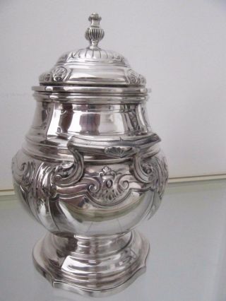 Gorgeous late 19th c french sterling silver sugar bowl Louis XIV st 619g 21,  8oz 3
