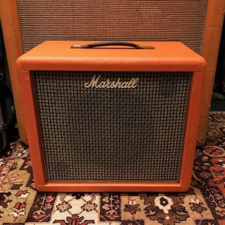 Vintage 1972 Marshall 1x12 Orange Guitar Cabinet Celestion G12h T1217 Greenback