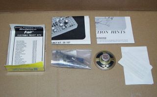 VINTAGE Radio Shack Science Fair UNBUILT transistor P - BOX kit set Siren Burglar 4