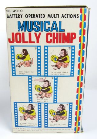 Vintage Musical Jolly Chimp Daishin Japan Battery Operated Toy Story Monkey Box 8