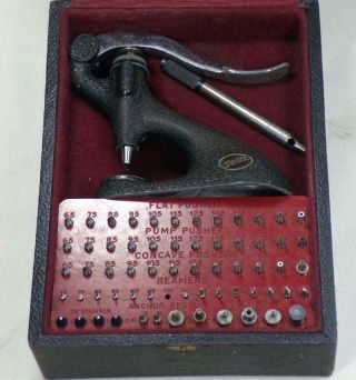 Vintage Watchmakers Seitz Friction Jeweling Tool Set 6u