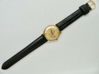 1966 MENS VINTAGE OMEGA CONSTELLATION PIE PAN DIAL DOG LEGS GOLD CAPPED 168.  005 5