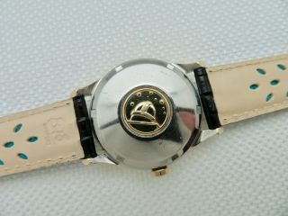 1966 MENS VINTAGE OMEGA CONSTELLATION PIE PAN DIAL DOG LEGS GOLD CAPPED 168.  005 8