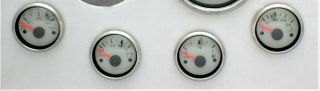 Electronic 4 Gauge Set Vintage Beige Water Temperature,  Fuel,  Oil Pressure,  Volt