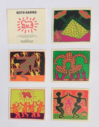 Keith Haring Vintage Gallery Promotional Cards For The Fertility Suite,  1983