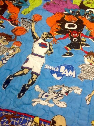 Vintage Space Jam Michael Jordan Looney Tunes Twin Size Comforter Bedding RARE 2