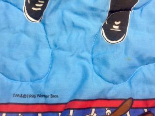 Vintage Space Jam Michael Jordan Looney Tunes Twin Size Comforter Bedding RARE 4
