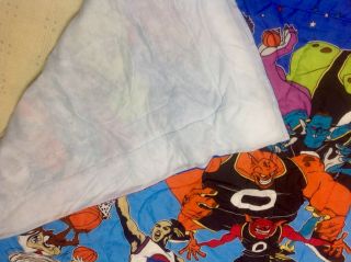 Vintage Space Jam Michael Jordan Looney Tunes Twin Size Comforter Bedding RARE 5