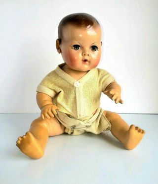 Effanbee Dy - Dee Baby Doll 15 " Rubber Body Applied Ears Color