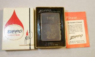 Vintage Unfired 1968 Vietnam Zippo Lighter Tom Tuy Hoa Air Base Exchange