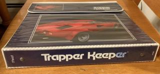 Vintage 80s Mead Trapper Keeper The Ultimate Featuring Red Lamborghini Countach 4