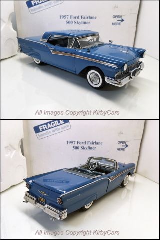 Danbury 1957 Ford Fairlane Skyliner - Nmib - Dresden Blue Incredibly Rare