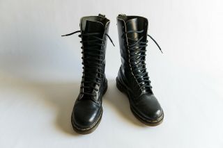 Vintage Made In England Doc Martens Air Wair 1914 Boots Uk 6,  Us Mens 7/wmns 8
