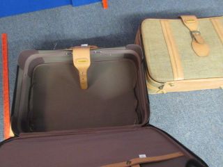 Vintage Fifth Avenue 5 Piece Tweed Luggage Set with Rolling Suitcase 4