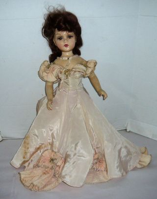 22 " Vintage Unmarked Composition Doll In Dress