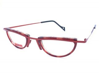 Theo Brough Superior Titanium Red Eyeglasses Frames Belgium Vintage 44 - 16