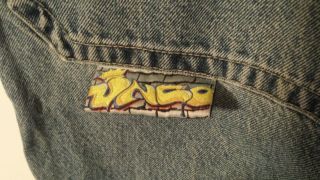VTG 90 ' s JNCO JEANS 38x32 Wide Distressed Worn Paint Holes RARE J168 018368 USA 8