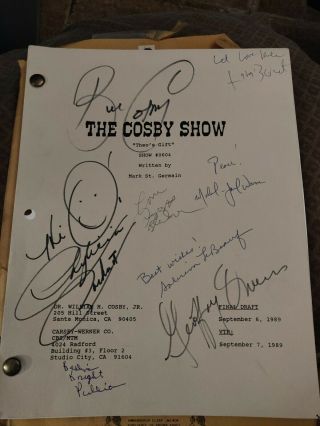 Vintage 1989 The Cosby Show Cast Signed Cosby,  Rashaad,  Warner,  Bonet,  Four Others