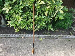 ANTIQUE FORGAN P.  O.  W.  FEATHER PLUMES HICKORY SHAFTED LONG NOSE DRIVER. 10
