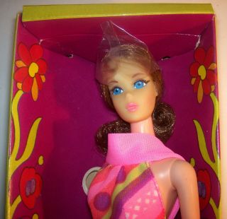 Vintage Barbie Doll Twist ' N Turn Waist Lt Brown Flip Hair Marlo 1160 TNT & Box 2