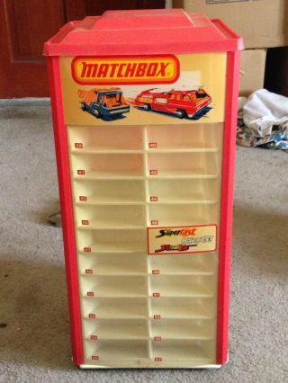 Vintage Matchbox Rotating Spinning Store Display Case For Cars 2