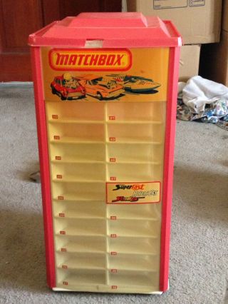 Vintage Matchbox Rotating Spinning Store Display Case For Cars 3