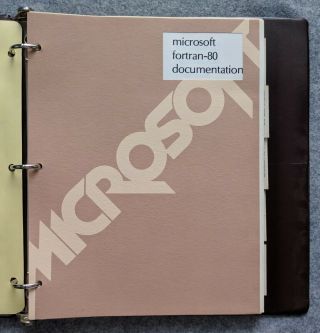 Microsoft FORTRAN - 80 CP/M 8 