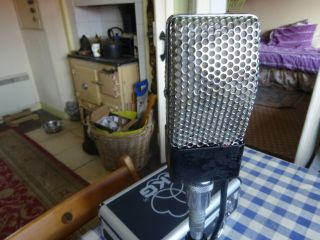 Vintage Marelli Mc16 Ribbon Microphone (rca 74b Made Under Licence).