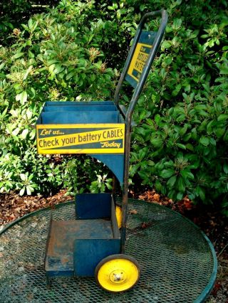 Vintage Goodyear Tires Tire Advertising Battery Service Cart Store Shop Rat Rod