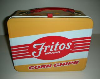 Fritos Corn Chips Vintage Metal Lunch Box No/thermos 1975 C 8 - 9