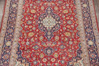 Handmade Kashaan Persian Oriental Area Rug Traditional Floral Red/Navy Blue 8x12 3
