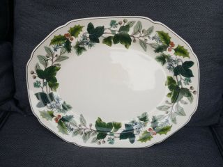 Rare Spode Green Garland S3432 - W Large Platter Tray Made In England 14 " Vintage