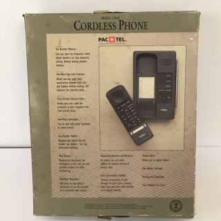 VINTAGE 1988 PAC TEL CS8100 Cordless Phone 2