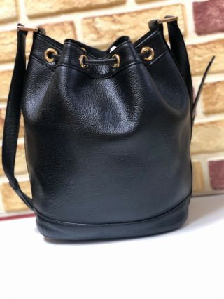 100 Authentic MCM Canvas Black Vintage Backpack & Leather Drawstring 2 set Bags 8