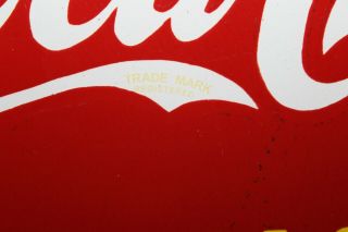 RARE 1930s DRINK COCA COLA HERE 2 - SIDED PORCELAIN METAL SIGN GREEN RED YELLOW 66 5