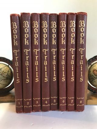 Vintage Book Trails Book Set Hb Illus 1946 8 Volume Set Home Library