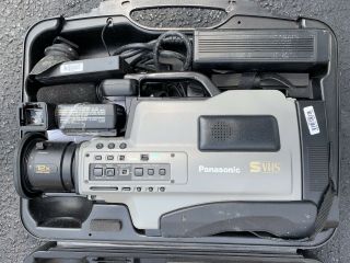 Vintage Panasonic Ag - 456 Pro Line Vhs Video Recorder Camera 12x Zoom Lens
