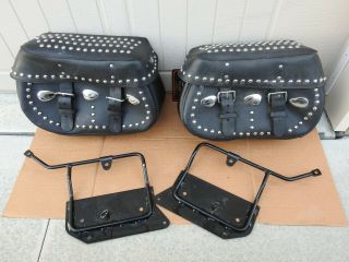Harley Davidson Vintage Heritage Softail Classic Studded Saddle Bags