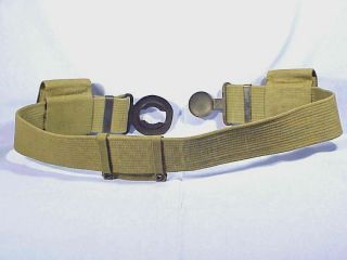 Early Model 1910 MILLS GARRISON BELT With RARE Rimless Eagle Buttons 2